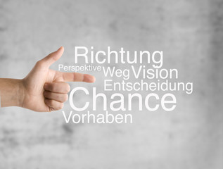 Konzept Richtung