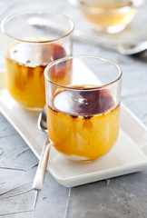 Homemade Caramel Cream In Small Glasses