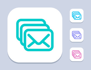 Mail Stack - Neon Icons. A professional, pixel-perfect icon.