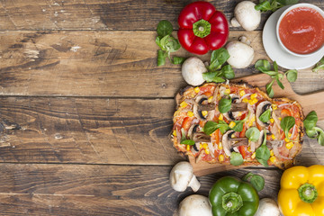 Pizza healthy vegetable handmade