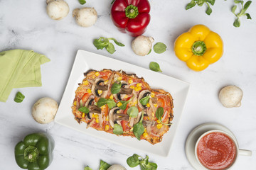 Pizza healthy vegetable handmade