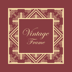 Art Deco frame border