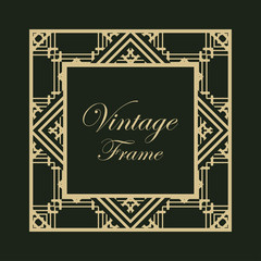Art Deco frame border