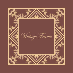 Naklejka premium Art Deco frame border