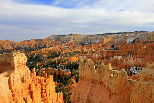 Bryce Canyon National Park with snow, Utah, United States USA