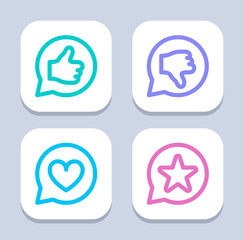 Ranking Notifications - Neon Icons. A set of 4 professional, pixel-perfect icons .