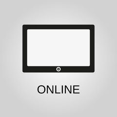 Online icon. Online symbol. Flat design. Stock - Vector illustration