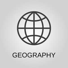 Geography icon. Geography symbol. Flat design. Stock - Vector illustration