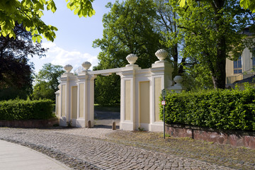 Fototapeta premium Altenburg / Germany: The baroque entry portal to the public castle garden