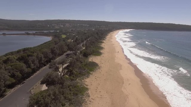 fly over Eden beaches, Australia