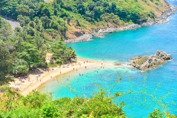 Aerial View of Ya Nui Beach in Phuket Province in Southern Area of Thailand