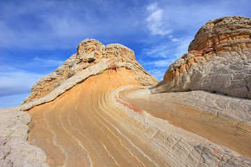 Butterfly, a rock formation at White Pocket, Coyote Buttes South CBS, Paria Canyon Vermillion Cliffs Wilderness, Arizona, USA