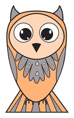 Beautiful cartoon owl