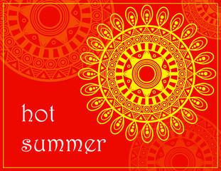 sun. sentagle. background. vector.