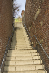 Fototapeta na wymiar Steps in Tynemouth