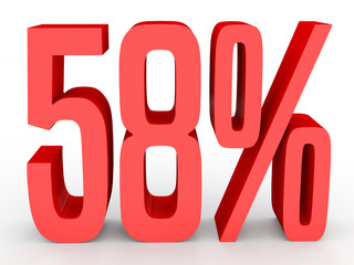 Fifty eight percent off. Discount 58 %.