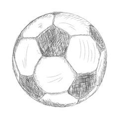 drawn soccer ball