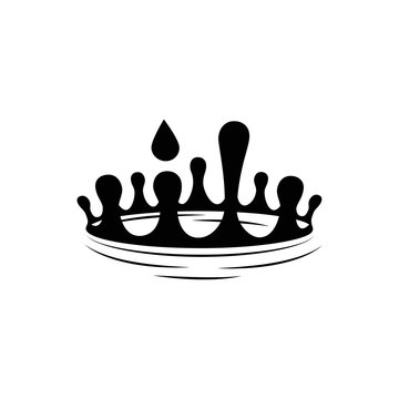 crown milk splashes.  illustration. isolated on white