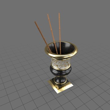 Vase with incense