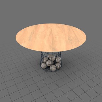 Gabion round table