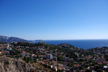 Fototapeta premium vue sur Marseille depuis Notre-dame-de-la-garde