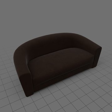 Sofa with curved back