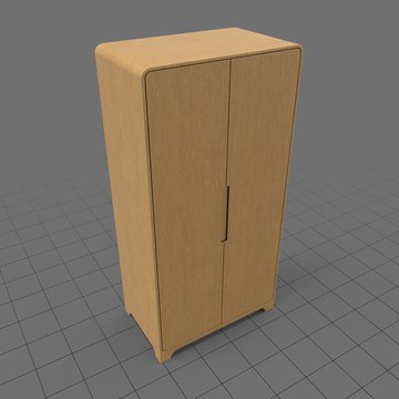 Modern wooden wardrobe
