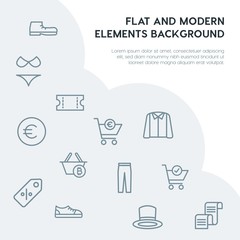 clothes, shopping outline vector icons and elements background concept on grey background...Multipurpose use on websites, presentations, brochures and more