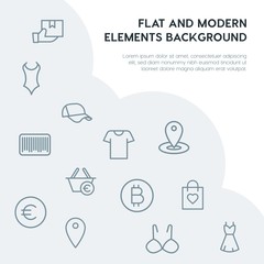 clothes, shopping outline vector icons and elements background concept on grey background...Multipurpose use on websites, presentations, brochures and more