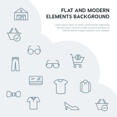 clothes, shopping outline vector icons and elements background concept on grey background...Multipurpose use on websites, presentations, brochures and more