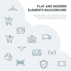 clothes, shopping outline vector icons and elements background concept on grey background...Multipurpose use on websites, presentations, brochures and more