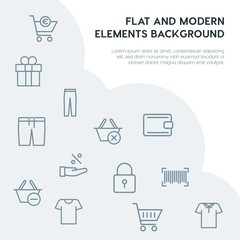 clothes, shopping outline vector icons and elements background concept on grey background...Multipurpose use on websites, presentations, brochures and more