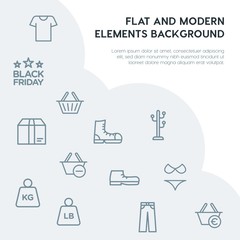 clothes, shopping outline vector icons and elements background concept on grey background...Multipurpose use on websites, presentations, brochures and more