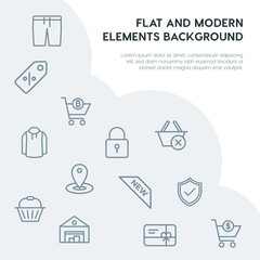 clothes, shopping outline vector icons and elements background concept on grey background...Multipurpose use on websites, presentations, brochures and more