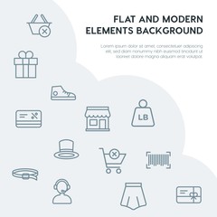 clothes, shopping outline vector icons and elements background concept on grey background...Multipurpose use on websites, presentations, brochures and more