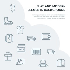 clothes, shopping outline vector icons and elements background concept on grey background...Multipurpose use on websites, presentations, brochures and more