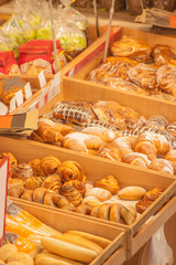 Bakery in the store or market place