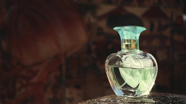 Glass Perfume Bottle Footage