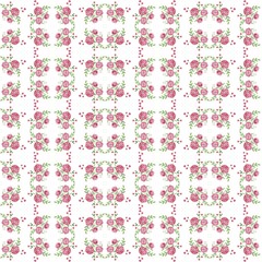 Seamless floral pattern with watercolor roses. Romantic background for printing on fabric, textiles, clothing, wrapper, paper
