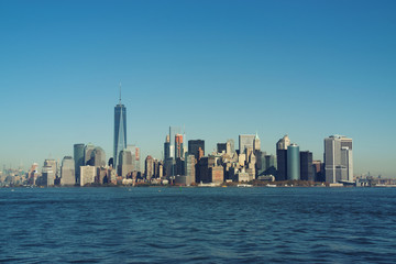 Fototapeta na wymiar New York Skyline vom Wasser