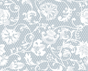seamless floral lace pattern, vector illustration