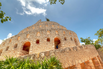 Ruins in Xcaret, Riviera Maya, Mexico