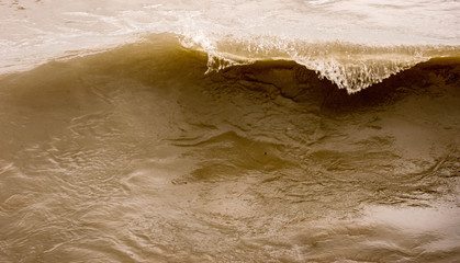 An angry Lake Huron after an April snowstorm