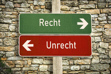 Fototapeta premium Schild 316 - Recht