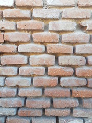 Pared con ladrillos separados