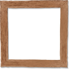 Old, shabby, grunge wooden frame. Vector illustration.