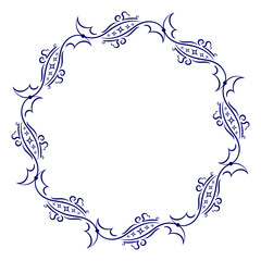 Decorative round frame for your design.