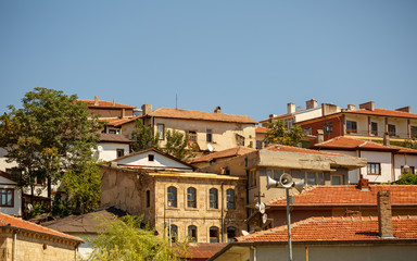 Fototapeta na wymiar old roof Turkish houses