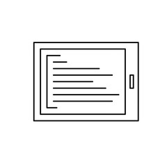 Tablet outline icon