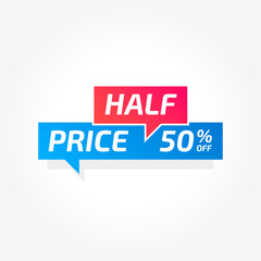 Half Price 50% Off Commercial Tag